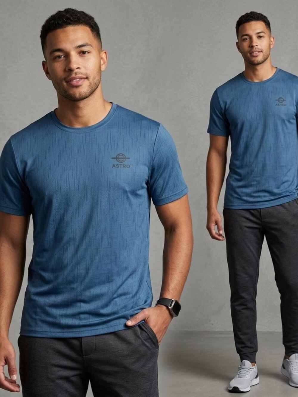 Astro Athletic Tee Shirt Mens Size XL Crew Neck Short Sleeves Blue